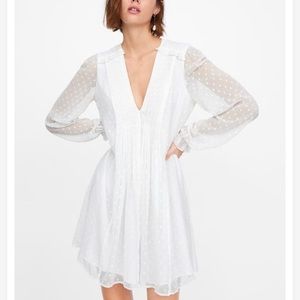 Zara dotted mini dress nwt